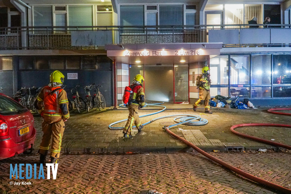 Vermoedelijk brandstichting bij grote brand in kelderboxen flat Bgm. Zaneveldstraat Maassluis