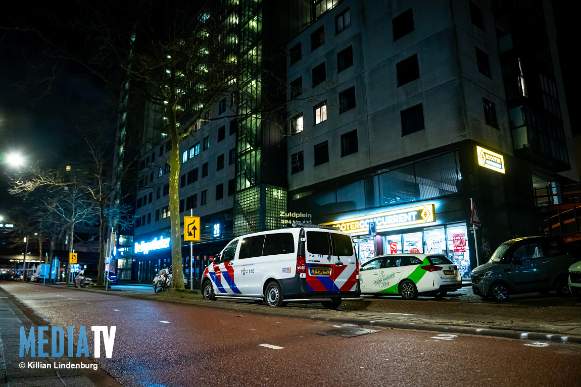 Man op de vlucht na woningoverval Zuidplein Rotterdam