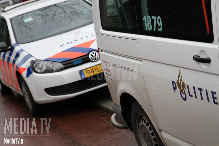 Aanrijding met politieauto Dahliastraat Rotterdam